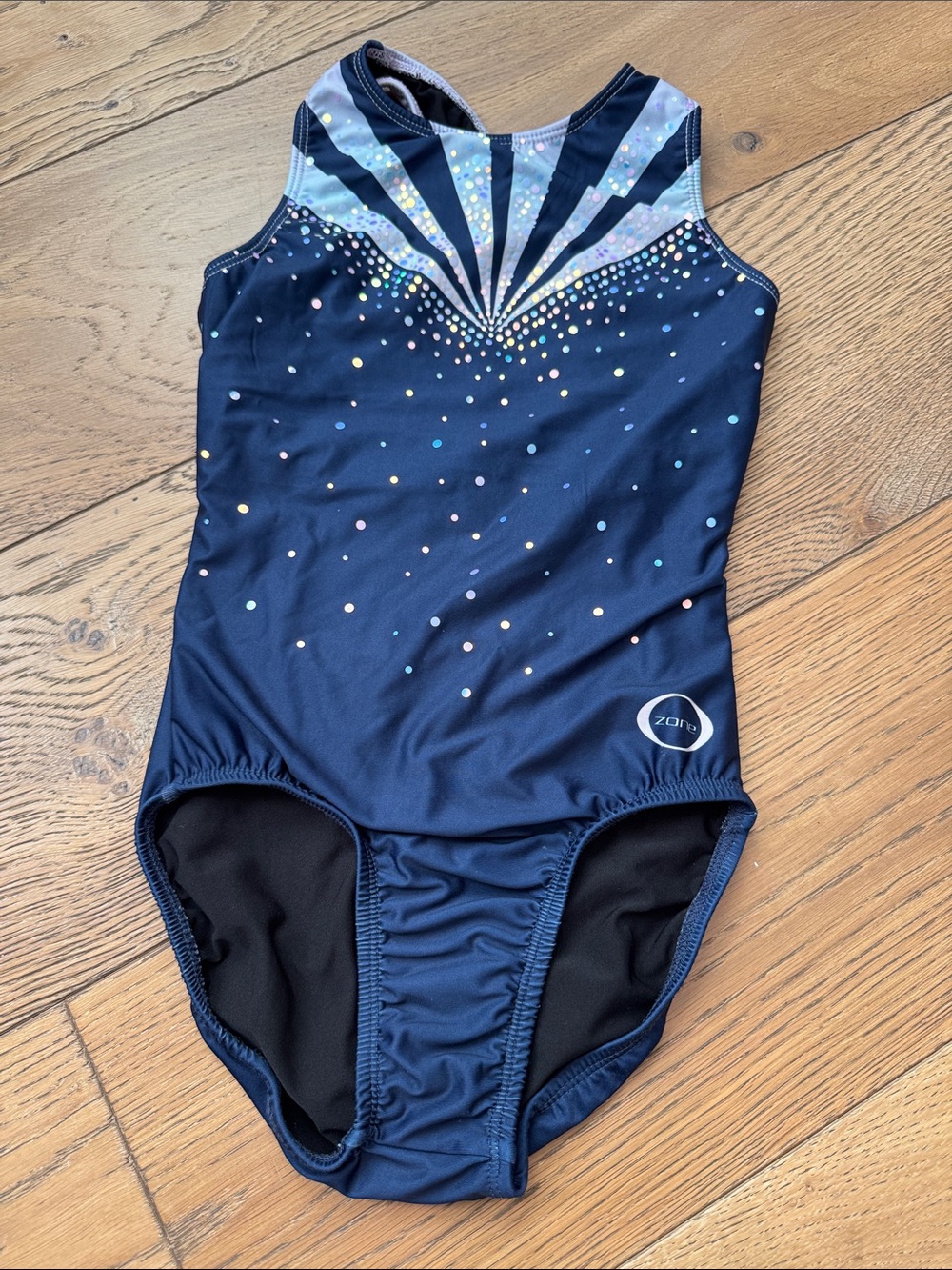 Girls' Navy Sparkle Tank One-Piece Leotard by Ozone